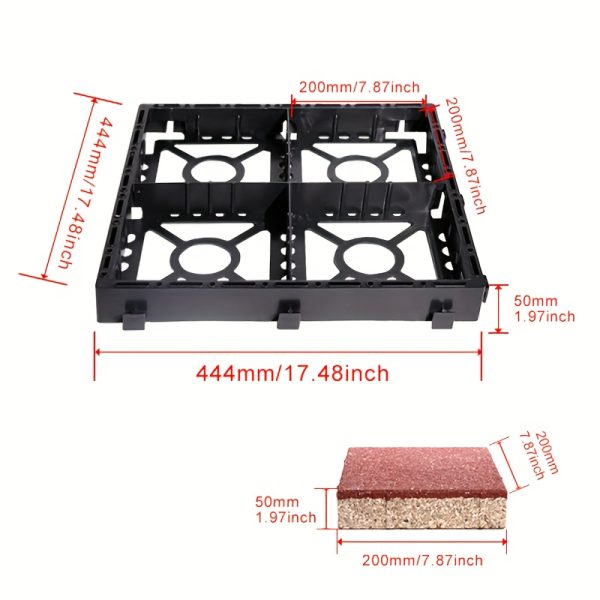 2u002f5u002f10u002f15pcs high strength outdoor road diy permeable plastic paving grid and grass grid, parking lotu002fgarden permeable gravel grass paving, garden parking grid, fire lane, yard rv universal mat