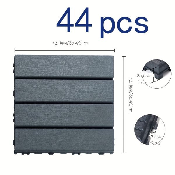 interlocking outdoor plastic floor tiles (12