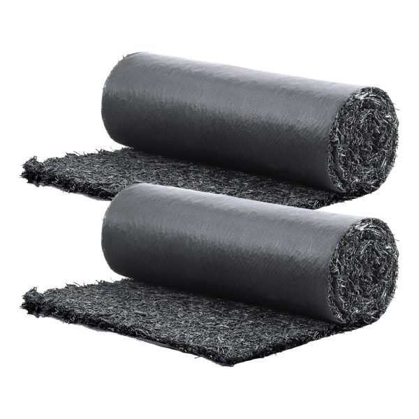 vevor rubber mulch for landscaping, 1 roll u002f2 rollsu002f4 rolls rubber mulch mat 96 inchu002f120 inch, permanent rubber pathway, natural looking black mulch garden edging for plants, vegetables & flower garden barrier