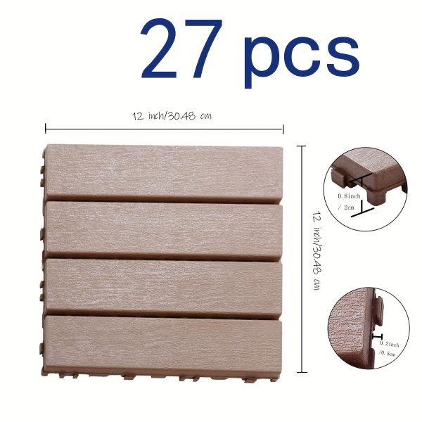 interlocking outdoor plastic floor tiles (12