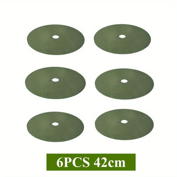 6pcs 16.54u002f 20.47u002f 32.28inch tree mulch ring landscape fabric, non woven weed control round mats, tree protector mat root protect